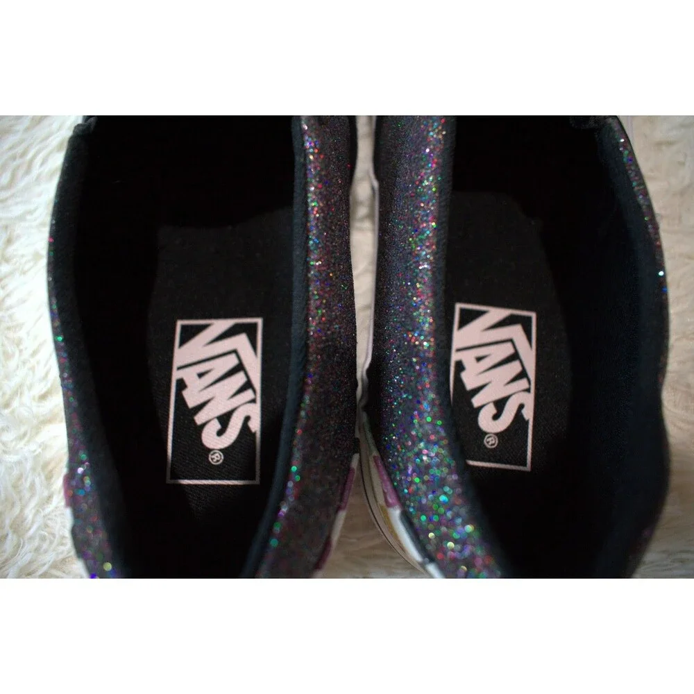 Vans Glitter Checkerboard Slip-On (Special Edition) (VVN0A4UHZ3V6) Women's Sz 9